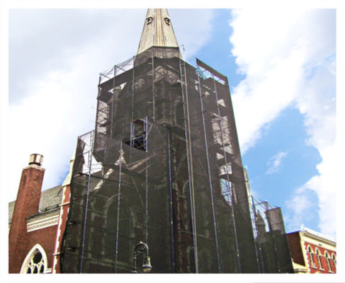 শিখা কালো আগুন retardant ধ্বংসাবশেষ নেট 2m এক্স 50 মি 80gsm পতন প্রতিরোধক