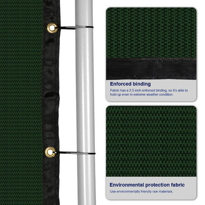 চেইন লিংক বেড়া স্ক্রিনিং ফ্যাব্রিক স্পোর্ট বল টেনিস কোর্ট উইন্ডব্র্যাক নেটিং পিই নটলেস